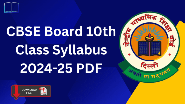 Download CBSE Board 10th Class Syllabus 2024-25 Revised Pdf