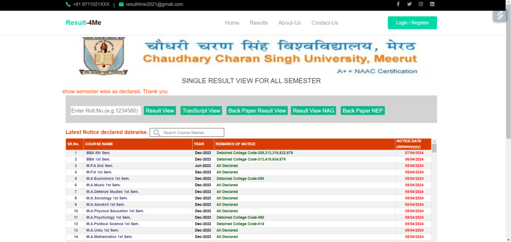 CCSU Result 2024