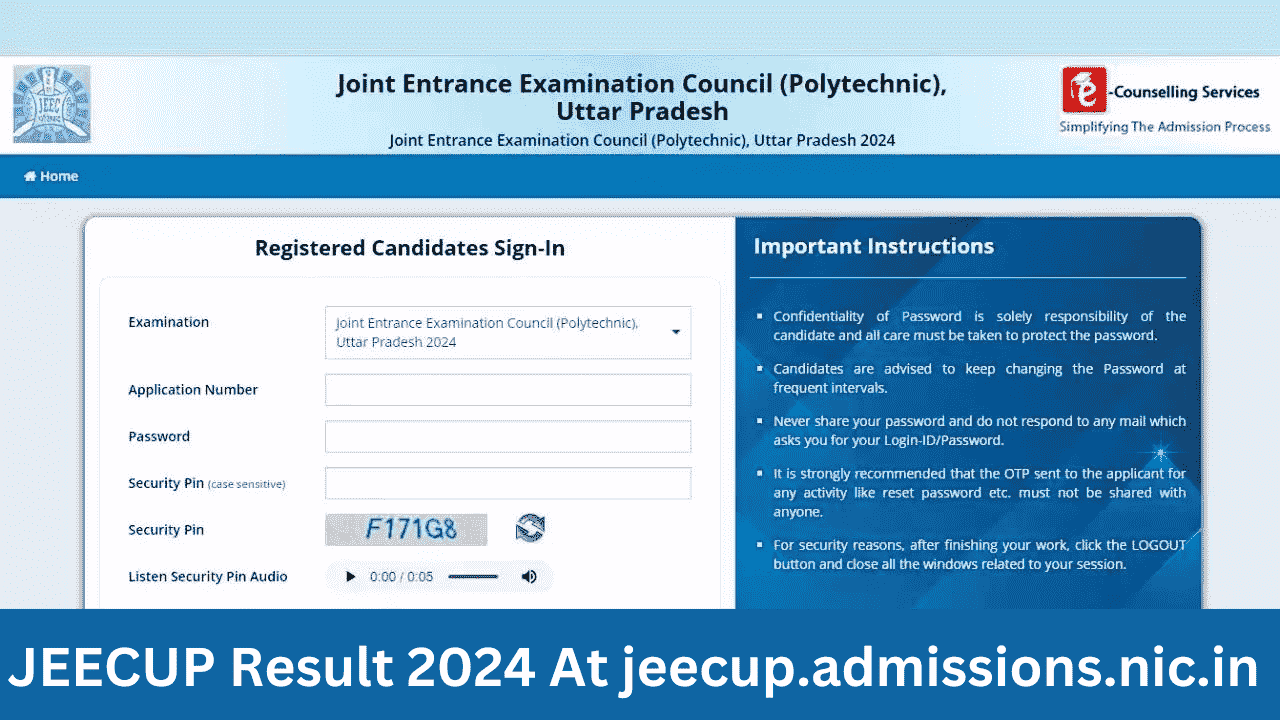 JEECUP Result 2024